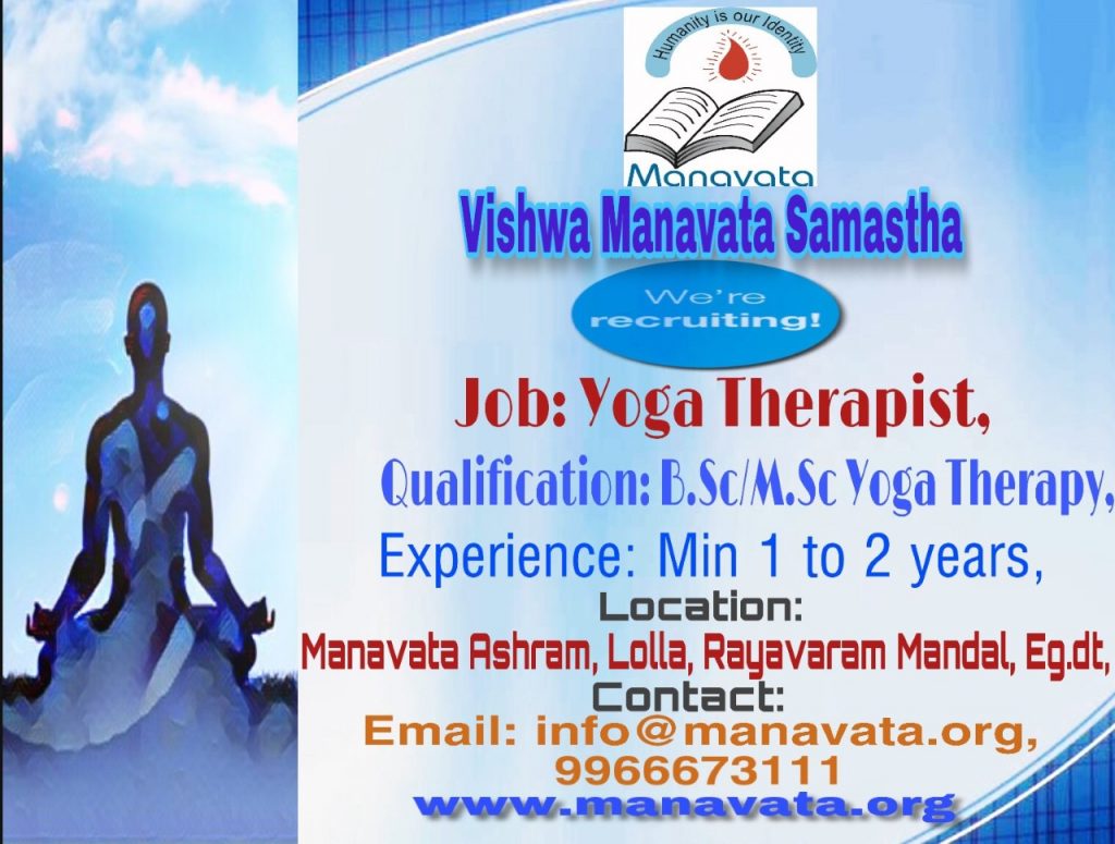 Yoga Teacher / Therapist Required Manavata